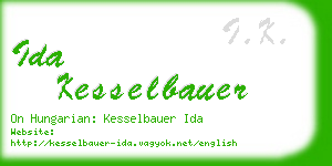 ida kesselbauer business card